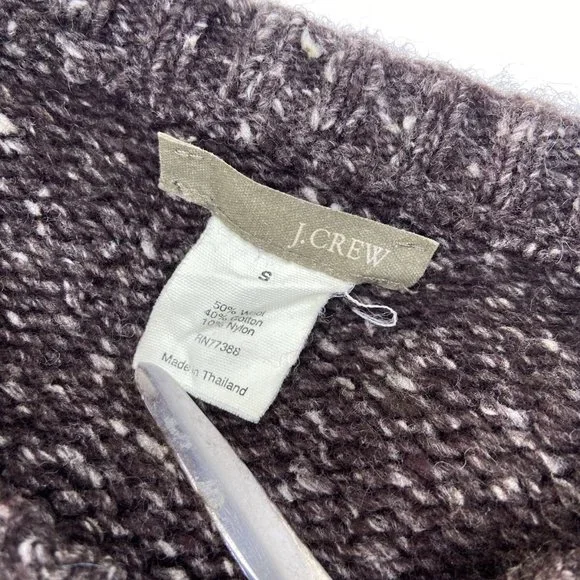 Vintage J Crew Women’s Sweater Brown Marled Size S Wool Blend. - Picture 4 of 5